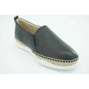 Sam Edelman Kassie Leather Slip-on Espadrilles Shoes Loafers - Size 9